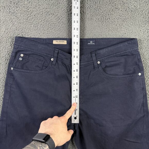 AG Adriano Goldschmied Pants Mens 34x34 Blue Protege Straight Leg Chino Preppy - Picture 13 of 16